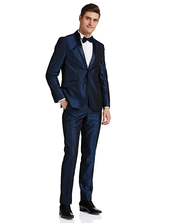 Van Heusen V Dot Men's Poly Viscose Shawl Collar Suit