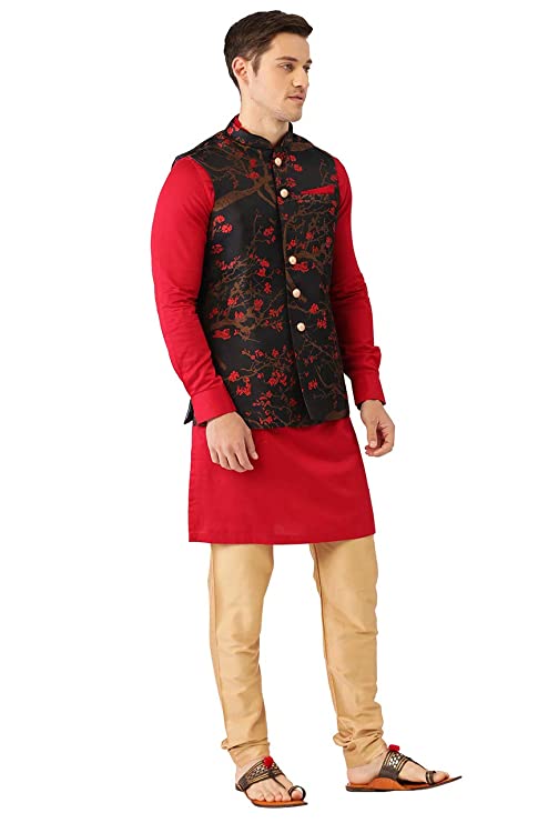 Manyavar Men's Cotton Regular Kurta