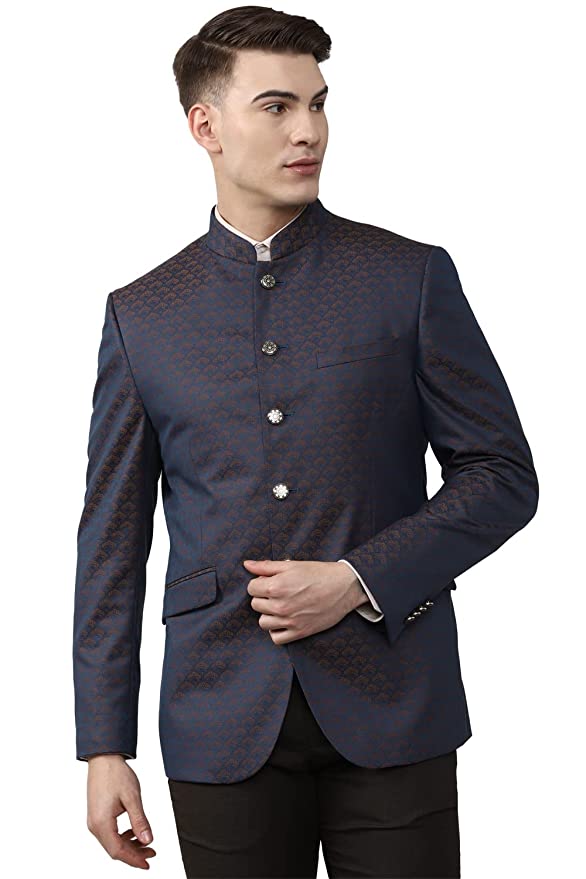 Van Heusen Men's Slim Blazer (VHBZCSLFR20524_Navy_40)