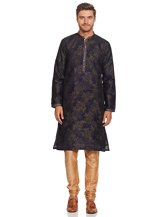Manyavar Men's Silk Blend Kurta