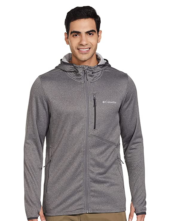 Columbia Mens Park View Fleece Full Zip Hoodie (AE5896-023-L_Grey)